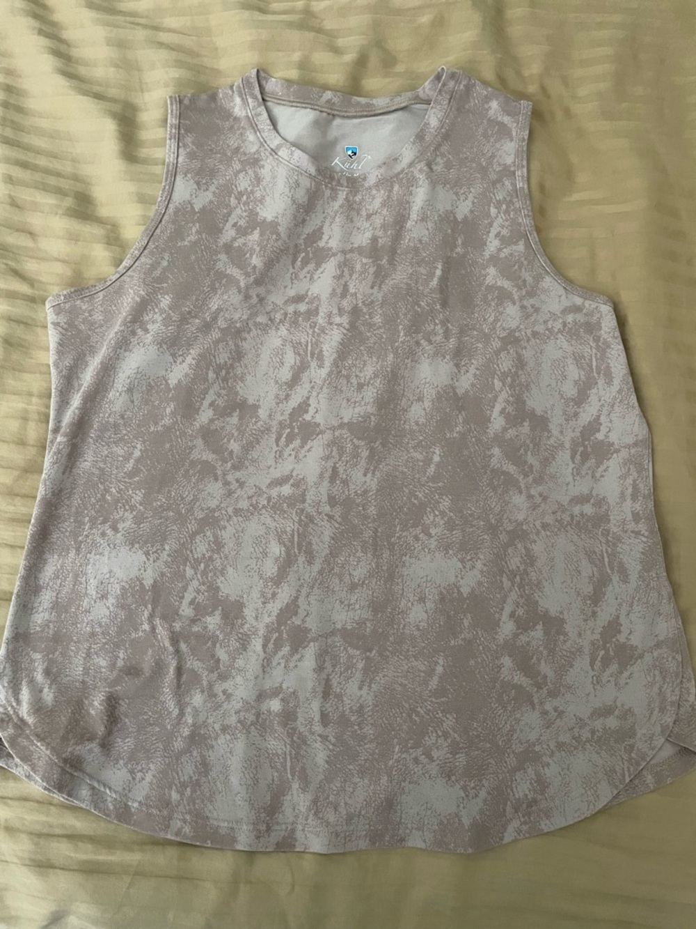 Kuhl Women's Taupe and White Marble-Effect Tank